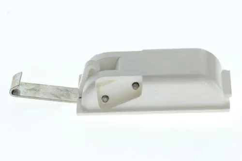 BOSCH Klemme in weißer Ausführung mit einem metallischen Hebel, geeignet für elektrische Verbindungen in Geräten oder Maschinen.